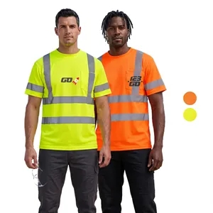 Hi-Viz Class 3 Reflective Tape Safety Workwear Shirt Pocket