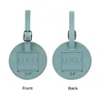 Round Flap Luggage Tags With Logo | https://www.bestnamebadges.com