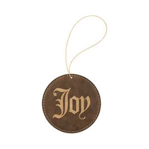 Leatherette Round Ornaments
