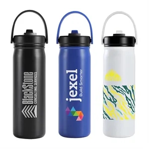 Lennon 20 oz Eco-friendly Straw Lid Vacuum Bottle