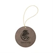 Leatherette Round Ornaments | https://www.bestnamebadges.com