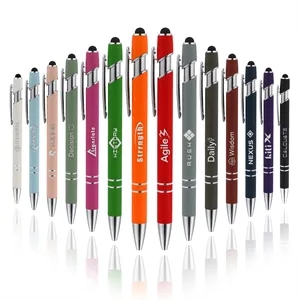 2 in 1 Retractable Stylus Ballpoint Pen For Touch Screen