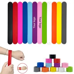 Rainbow Colorful Silicone Slap Wristbands