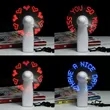 Pre-Programmed Message Hand-held Fans with LED Words | https://www.bestnamebadges.com