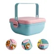 Square Handheld Students Compartment Lunch Box | https://www.bestnamebadges.com