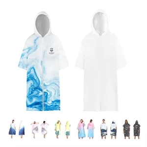 Full Color Quick Dry Robe with Zipper