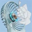 Portable Mini Handheld Fan with Carabiner | https://www.bestnamebadges.com