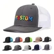 Color Block Trucker Hat Outdoor Sun Protection Baseball Cap | https://www.bestnamebadges.com