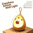 Capybara Motion Sensor Night Light, Rechargeable Wall Lamp | https://www.bestnamebadges.com