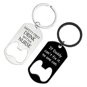 Mini Metal Keychain Beer Bottle Opener Portable Keyring