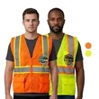 Hi Vis Class 2 Reflective Zipper Mesh Safety Vest 4 Pockets | https://www.bestnamebadges.com