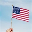 USA Plastic Stick Flags with Printed Staff | https://www.bestnamebadges.com