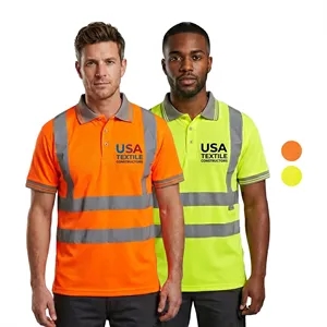 Hi Vis Class 2 Reflective Tape Safety Workwear Polo
