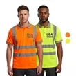 Hi Vis Class 2 Reflective Tape Safety Workwear Polo | https://www.bestnamebadges.com