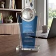 Fabiola Globe Award - Blue | https://www.bestnamebadges.com