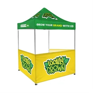 6' x 6' Custom Event Tent with Steel Frame & 3 Half Walls