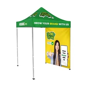 6' x 6' Custom Event Tent with Steel Frame & 1 Full Wall