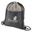 Heathered N' Jute Drawstring Backpack | https://www.bestnamebadges.com