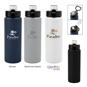 30 Oz. Nolan Recycled Single Wall Stainless Steel Bottle