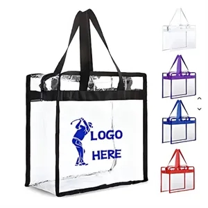 Transparent PVC Tote Bag Reusable Durable