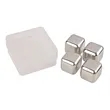 4 Pack Stainless Steel Ice Cubes Set in Case | https://www.bestnamebadges.com