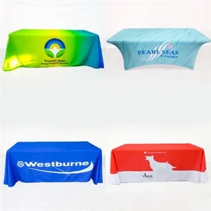 6ft Polyester Exhibition Tablecloth with Custom Logo