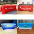 6ft Polyester Exhibition Tablecloth with Custom Logo | https://www.bestnamebadges.com