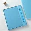 Custom A6 Soft Leather Pocket Notebook & Pen Gift Set | https://www.bestnamebadges.com