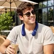Portable Rechargeable Hands Free Bladeless Neck Fan | https://www.bestnamebadges.com