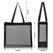 Large Reusable Nylon Mesh Tote Bag With Reinforced Handles | https://www.bestnamebadges.com