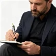 2 in 1 Plastic Ballpoint Pen W/ Highlighter | https://www.bestnamebadges.com