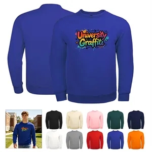 Custom Unisex Crewneck Fleece Pullover Sweatshirt