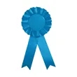 Round Shape Satin Ribbon Pin Award Badge | https://www.bestnamebadges.com