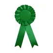 Round Shape Satin Ribbon Pin Award Badge | https://www.bestnamebadges.com