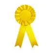 Round Shape Satin Ribbon Pin Award Badge | https://www.bestnamebadges.com