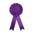 Round Shape Satin Ribbon Pin Award Badge | https://www.bestnamebadges.com