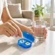 2 Compartments Plastic Small Pill Box With Lid | https://www.bestnamebadges.com