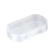 2 Compartments Plastic Small Pill Box With Lid | https://www.bestnamebadges.com