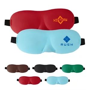 3D Blackout Travel Sleep Eye Mask W/ Elastic Strap