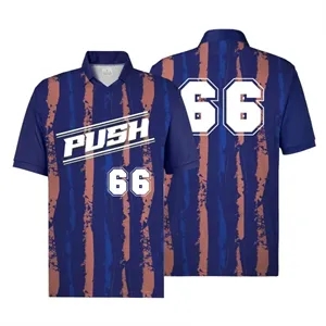 Personalized V Neck Collared Short Sleeve Soccer Jersey