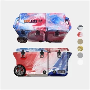 90QT Wyld Gear® USA-Made Divided Wheeled Hard Cooler (20x42)