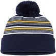 Sportsman 12" Striped Pom-Pom Cuffed Beanie - SP60 | https://www.bestnamebadges.com
