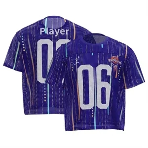 Custom Sublimated Crew Neck Mesh Football Jersey