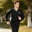 Men's Raglan Long Sleeve V Neck Wind Jacket | https://www.bestnamebadges.com