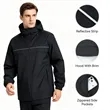 Men's Lightweight Waterproof Packable Hooded Rain Jacket | https://www.bestnamebadges.com