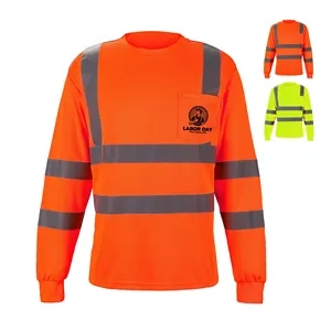 4 Oz. Hi-Viz Reflective Safety Long Sleeve T-Shirt