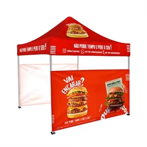 10' x 10' Custom Event Tent with Steel Frame & 2 Half Walls
