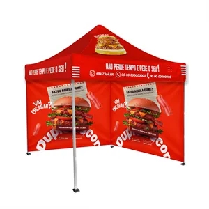 10' x 10' Custom Event Tent with Steel Frame & 2 Full Walls