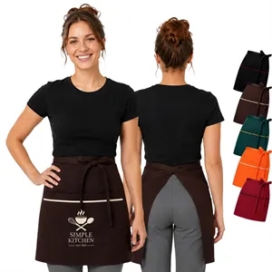 12 oz. Woven Waist Apron w/ 2 pockets & contrasting trim