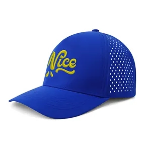 Custom Low Stretch Summer Baseball Cap With Perforated Holes